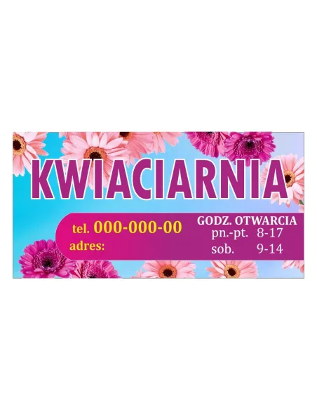 Baner Reklamowy Gotowe Wzory Banerów – Kwiaciarnia