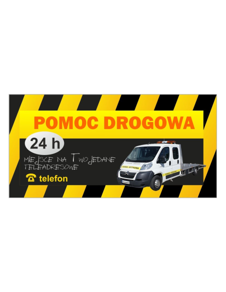 Baner Pomoc Drogowa Reklama Plandeka – Banery z Gotowymi