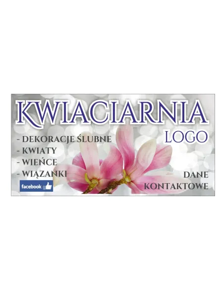 Baner Reklamowy Gotowe Wzory Banerów Kwiaciarnia z Nadrukiem