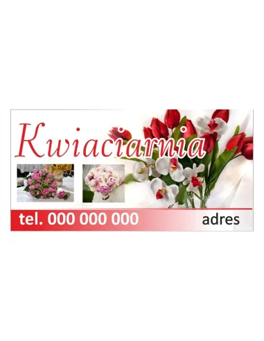 Baner – Kwiaciarnia Gotowy Projekt Reklamowy Personalizowany