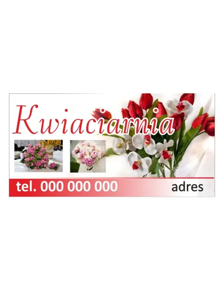 Baner – Kwiaciarnia Gotowy Projekt Reklamowy Personalizowany