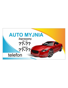 Baner Auto Myjnia Myjka Reklama Plandece Banery Gotowym