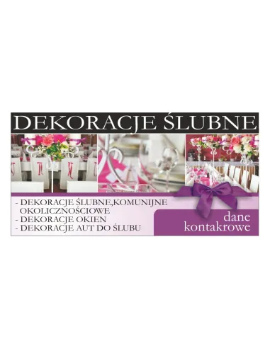 Baner Reklamowy Gotowe Wzory Banerów – Dekoracje Ślubne