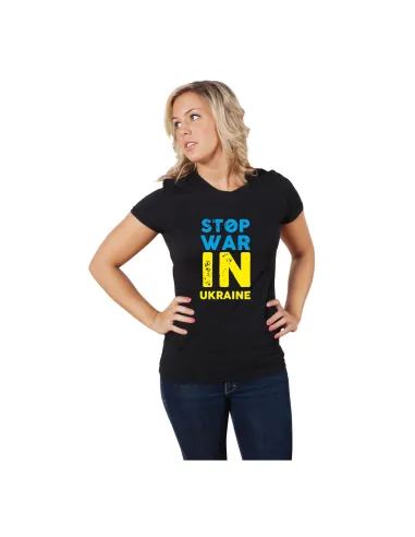 Koszulka z Nadrukiem – Stop Warin Ukraine Personalizowany