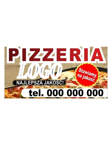 Baner Reklamowy Gotowe Wzory Banerów Pizzeria z Nadrukiem