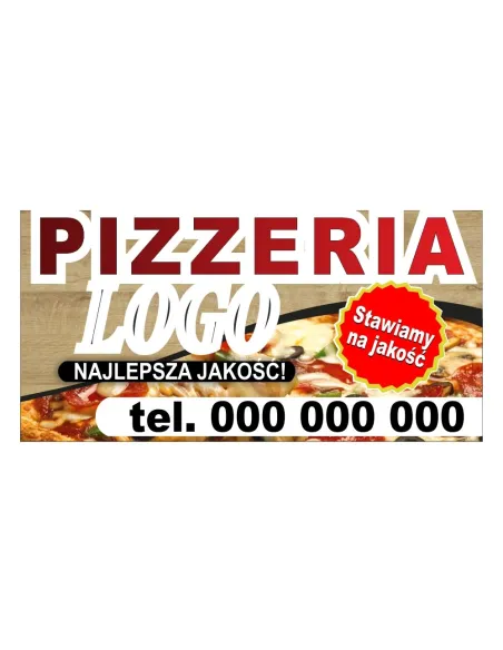 Baner Reklamowy Gotowe Wzory Banerów Pizzeria z Nadrukiem