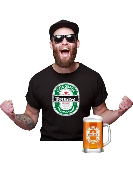 Koszulka + Kufel Prezent na Urodziny 30 40 50 60 na Prezent