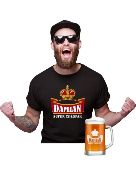 Koszulka + Kufel Prezent na Urodziny 30 40 50 60 z Napisem