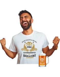 Koszulka + Kufel Prezent na Urodziny 30 40 50 60 dla Niej