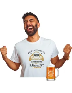 Koszulka + Kufel Prezent na Urodziny 30 40 50 60 Śmieszna