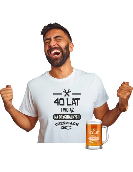 Koszulka + Kufel Prezent na Urodziny 30 40 50 60 na Imprezę