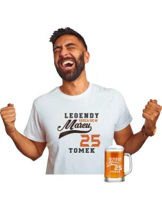 Koszulka + Kufel Prezent na Urodziny 30 40 z Personalizacją