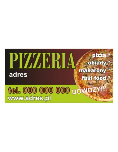 Baner Reklamowy Gotowe Wzory Banerów – Pizzeria dla Firmy