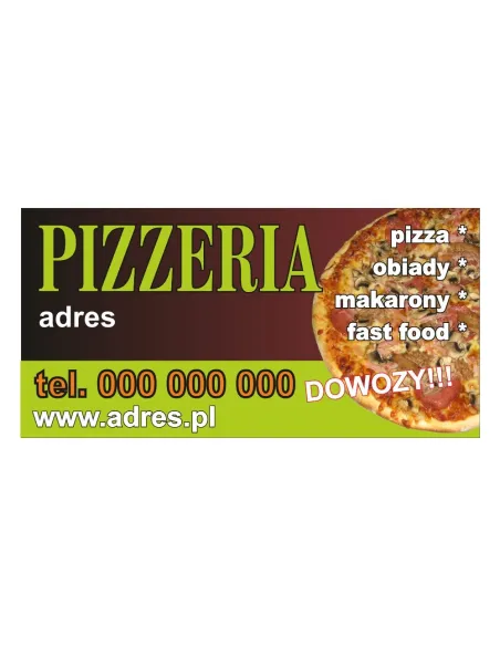 Baner Reklamowy Gotowe Wzory Banerów – Pizzeria dla Firmy