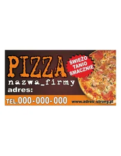Baner Reklamowy Gotowe Wzory Banerów Pizza Personalizowany