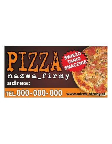 Baner Reklamowy Gotowe Wzory Banerów Pizza Personalizowany