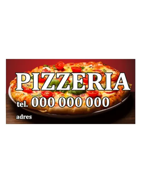 Baner – Reklamowy Gotowe Wzory Banerów Pizzeria z Nadrukiem
