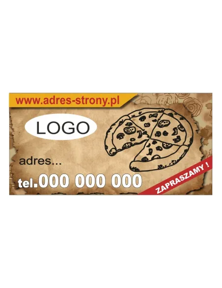 Baner – Reklamowy Gotowe Wzory Banerów Pizzeria dla Firmy