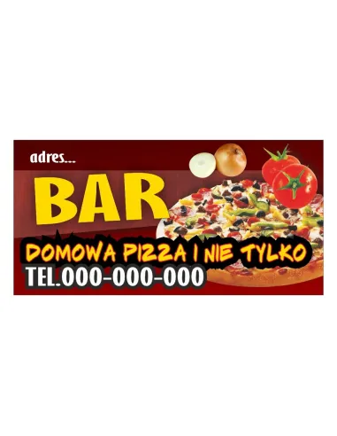 Baner Reklamowy Gotowe Wzory Banerów Bar Personalizowany