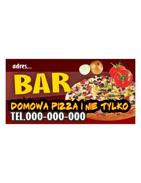 Baner Reklamowy Gotowe Wzory Banerów Bar Personalizowany
