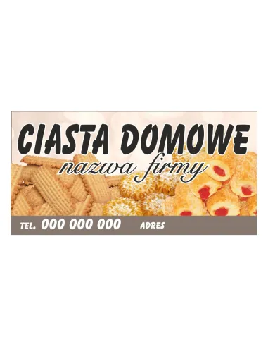 Baner Reklamowy Gotowe Wzory Banerów – Ciasta Domowe