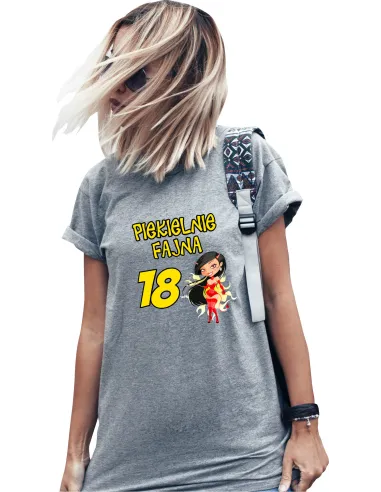 Koszulka na Urodziny Prezent Dowolny Wiek Nadruk z Nadrukiem