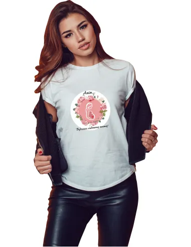 Koszulka z Imieniem Prezent Będziesz Cudowną Mamą na Prezent