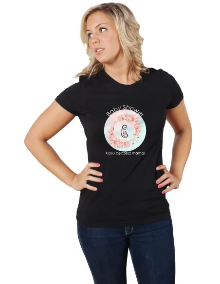 Koszulka z Imieniem Napis Prezent Będziesz Mamą z Nadrukiem