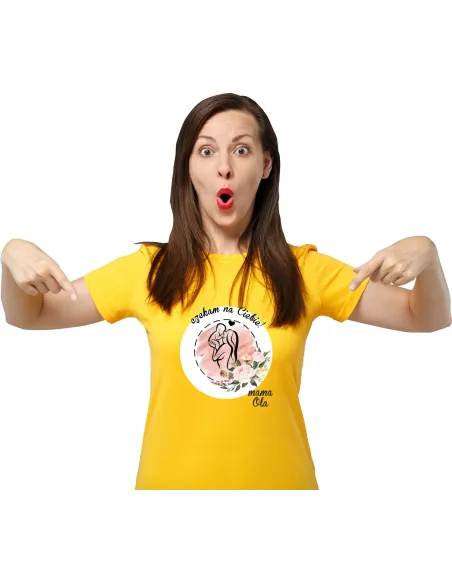 Koszulka Imieniem Nadruk Napis Mamy Dziecko dla Mamy