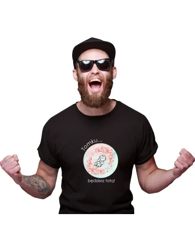 Koszulka z Nadrukiem Napis dla Taty Dziecko Personalizowany