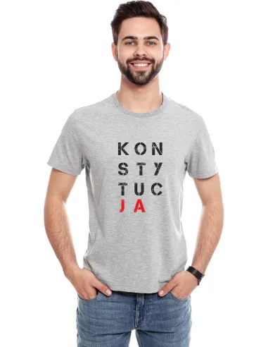 Koszulka z Nadrukiem – Napis Konstytucja Personalizowany