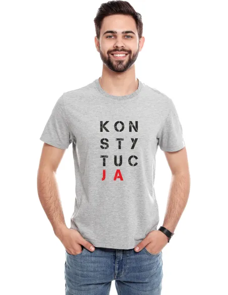 Koszulka z Nadrukiem – Napis Konstytucja Personalizowany