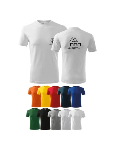 Koszulka z Własnym Haftem Nadrukiem logo Reklamą na Prezent