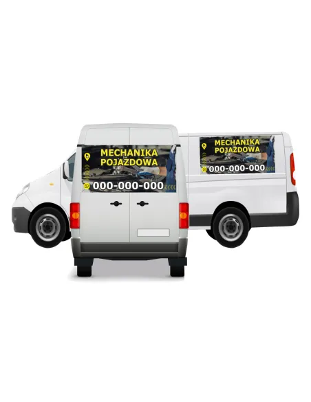 Naklejka – Reklama Naklejka Samochód Mechanika Pojazdowa