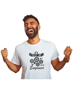 Koszulka Inżyniera Nadrukiem Napis Prezent Trust Me