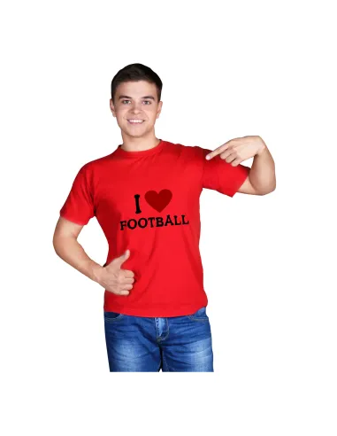 Koszulka z Nadrukiem Prezent i Love Football Personalizowany