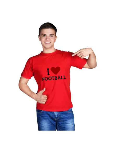 Koszulka z Nadrukiem Prezent i Love Football Personalizowany