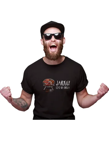 Śmieszna Koszulka z Imieniem Napis Prezent Czas na Grilla