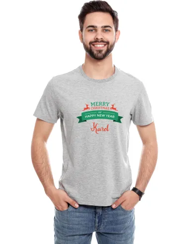 Koszulka z Imieniem Prezent Merry Christmas Personalizowany