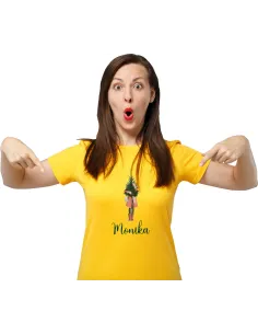 Koszulka Imieniem Prezent Świąteczny Choinka Personalizowany