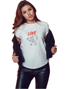 Koszulka z Nadrukiem Prezent na Walentynki Love na Prezent