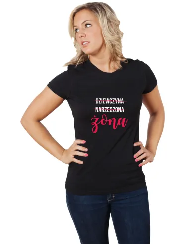 Koszulka z Nadrukiem Napis Prezent dla Żony Personalizowany