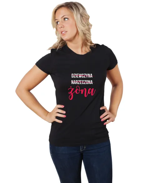 Koszulka z Nadrukiem Napis Prezent dla Żony Personalizowany