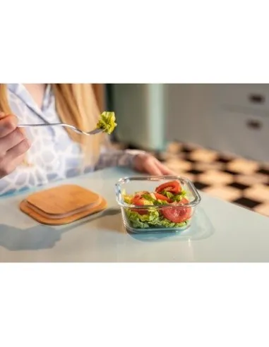 Szklane Pudełko Śniadaniowe 350 ml Nadrukiem UV logo 100 szt