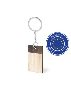 Drewniany Brelok do Kluczy – Nadrukiem UV logo 25 szt