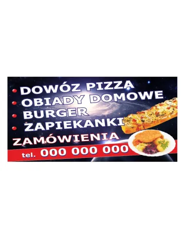 Baner – Dowóz Pizza Obiady Domowe Burger Gotowy Projekt