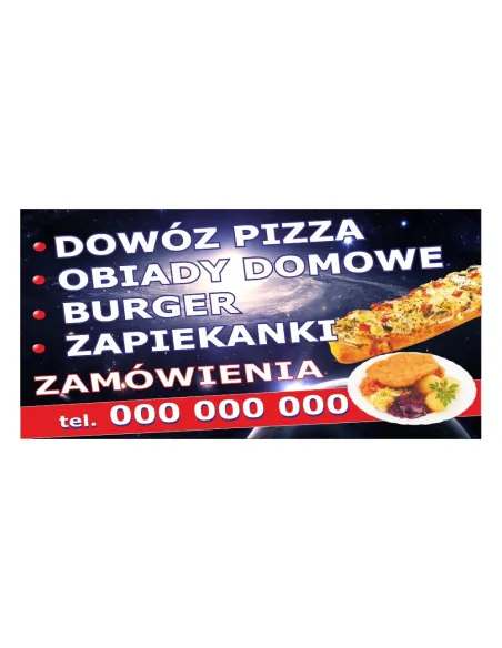 Baner – Dowóz Pizza Obiady Domowe Burger Gotowy Projekt