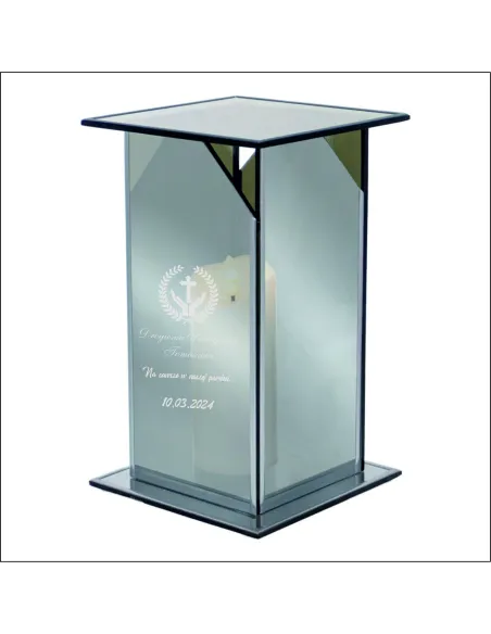 Ekskluzywny Lustrzany Szklany Znicz Personalizowany