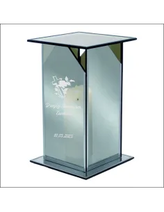 Ekskluzywny Lustrzany Szklany Znicz Personalizowany Grawer