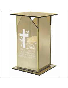 Ekskluzywny Znicz z Lustrzanym – Szkłem Personalizowany